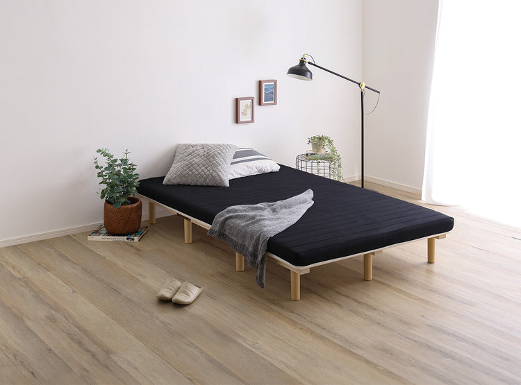 脚付きベッド ウレタンロールマットレス［セミシングル］