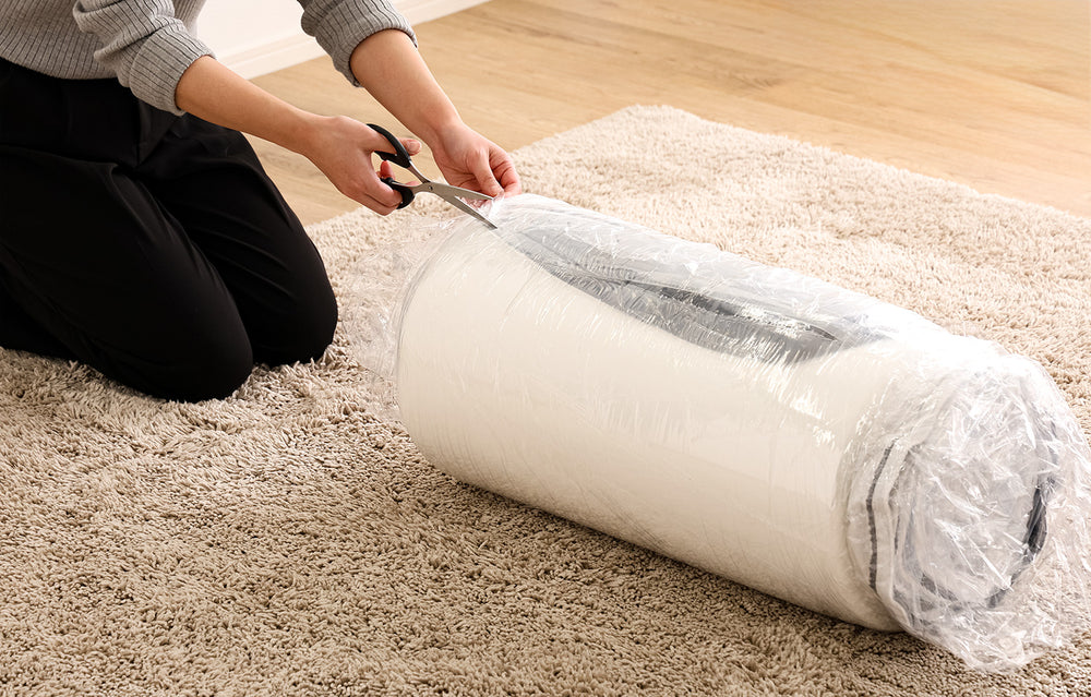 脚付きベッド ウレタンロールマットレス［セミシングル］