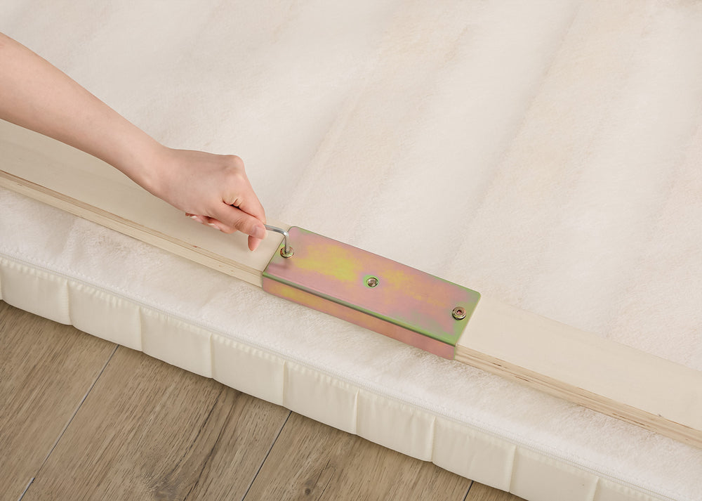 脚付きベッド ウレタンロールマットレス［セミシングル］