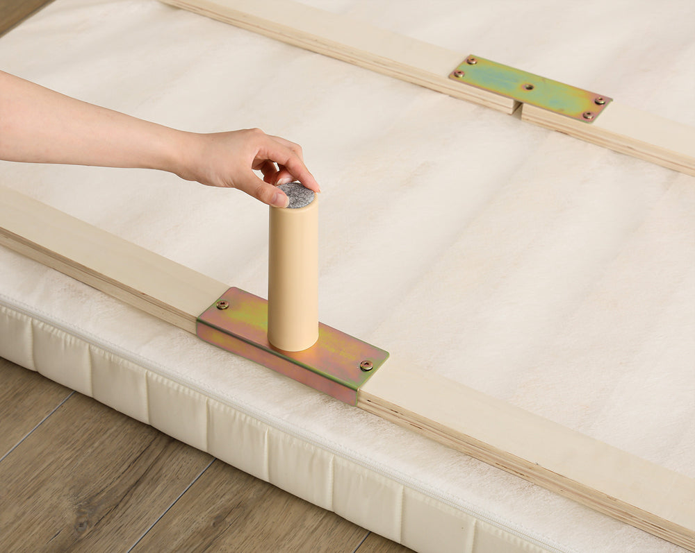 脚付きベッド ウレタンロールマットレス［セミシングル］