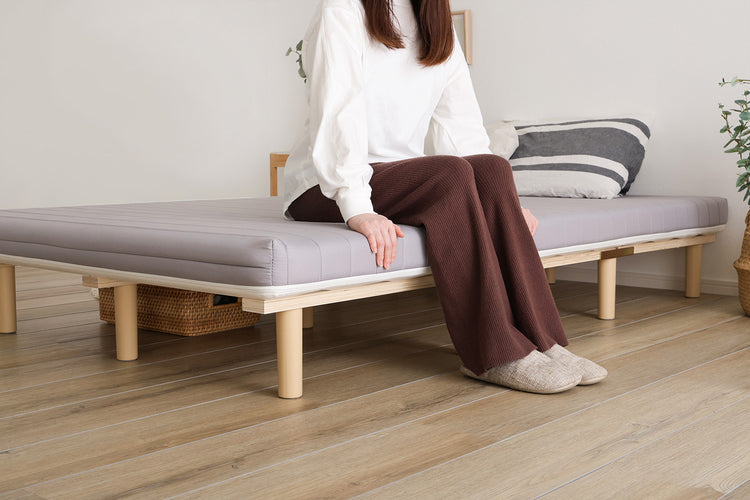 脚付きベッド ウレタンロールマットレス［セミシングル］