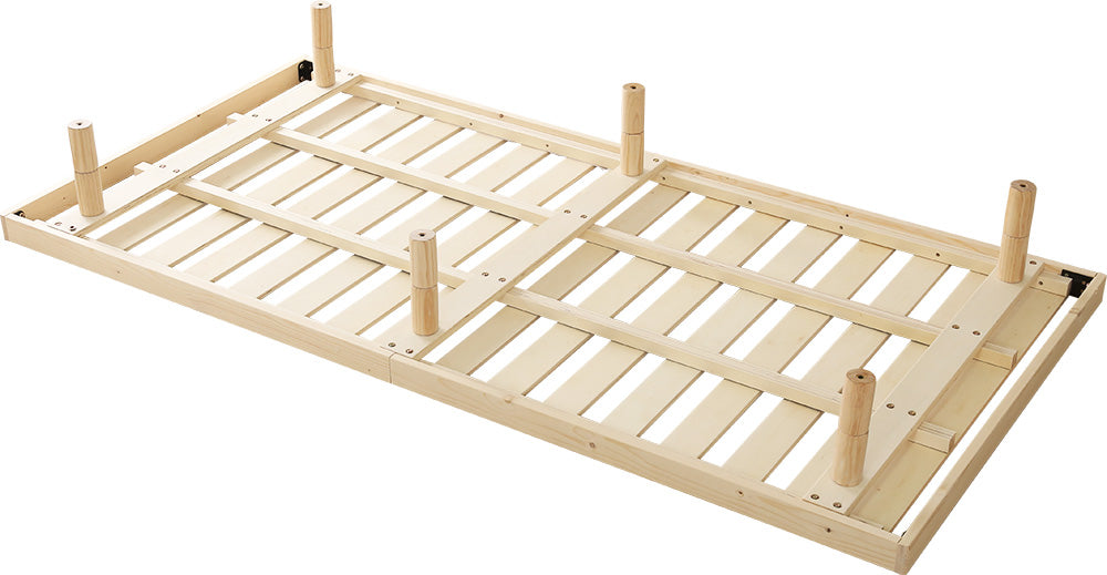 北欧インテリア　天然木すのこベッド　【ダブル】