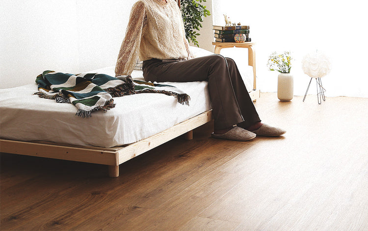 北欧インテリア　天然木すのこベッド　【ダブル】