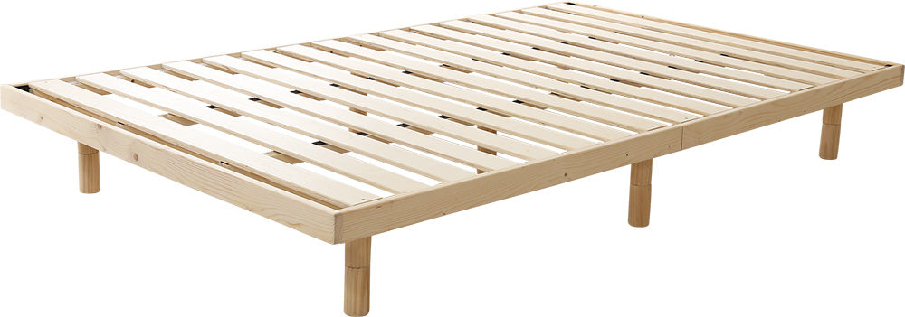 北欧インテリア　天然木すのこベッド　【ダブル】