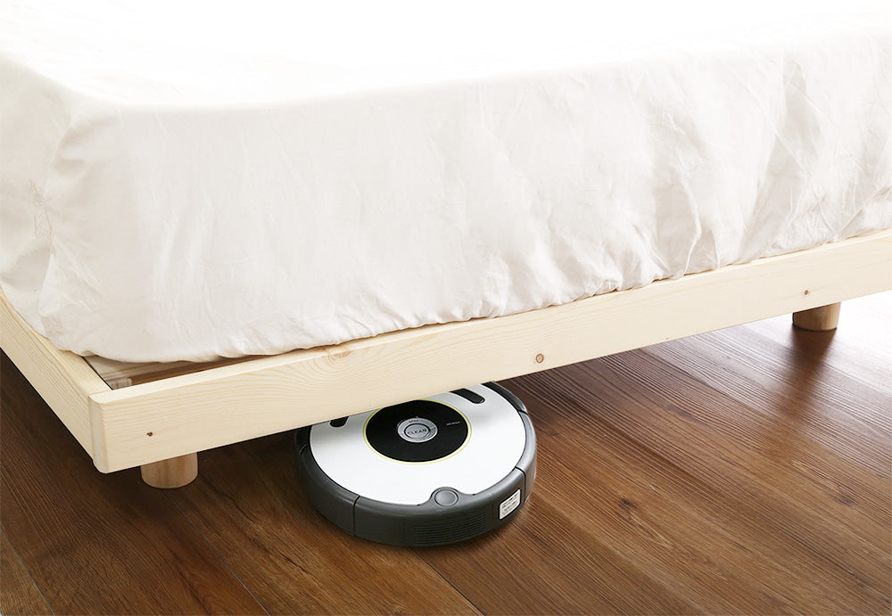 北欧インテリア　天然木すのこベッド　【ダブル】