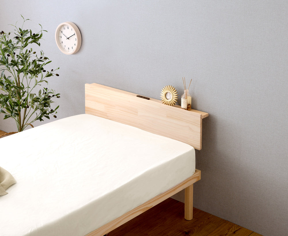 宮単体 高さ2段階調整脚付きすのこベッド パイン材【シングル】