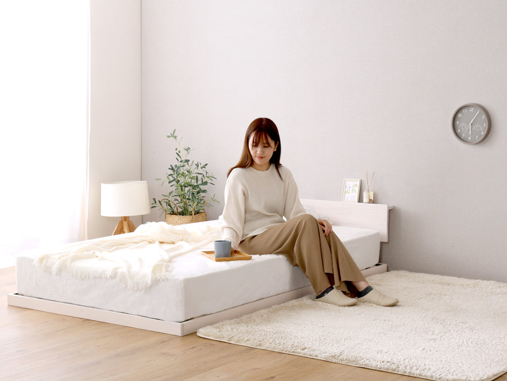 宮単体 高さ2段階調整脚付きすのこベッド パイン材【シングル】