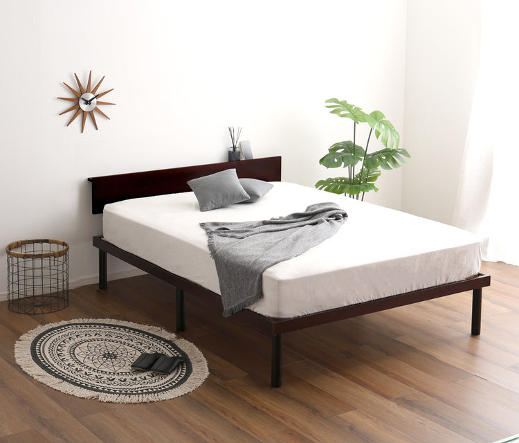 宮単体 高さ2段階調整脚付きすのこベッド パイン材【シングル】