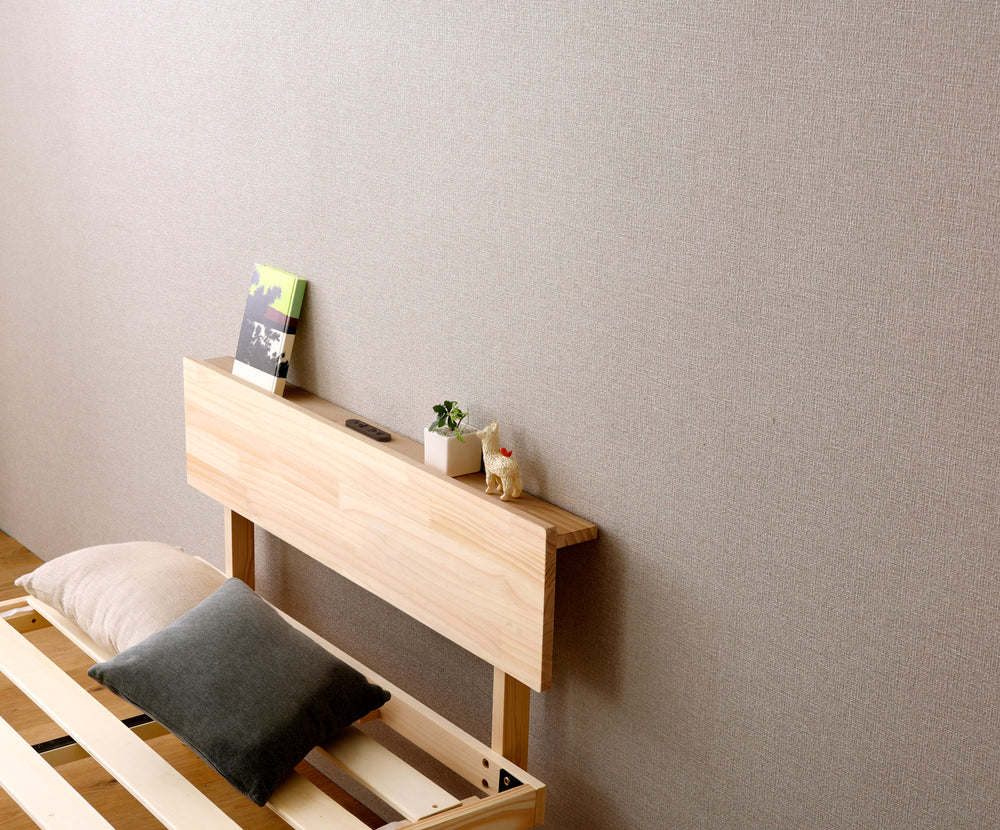 宮単体 高さ2段階調整脚付きすのこベッド パイン材【シングル】