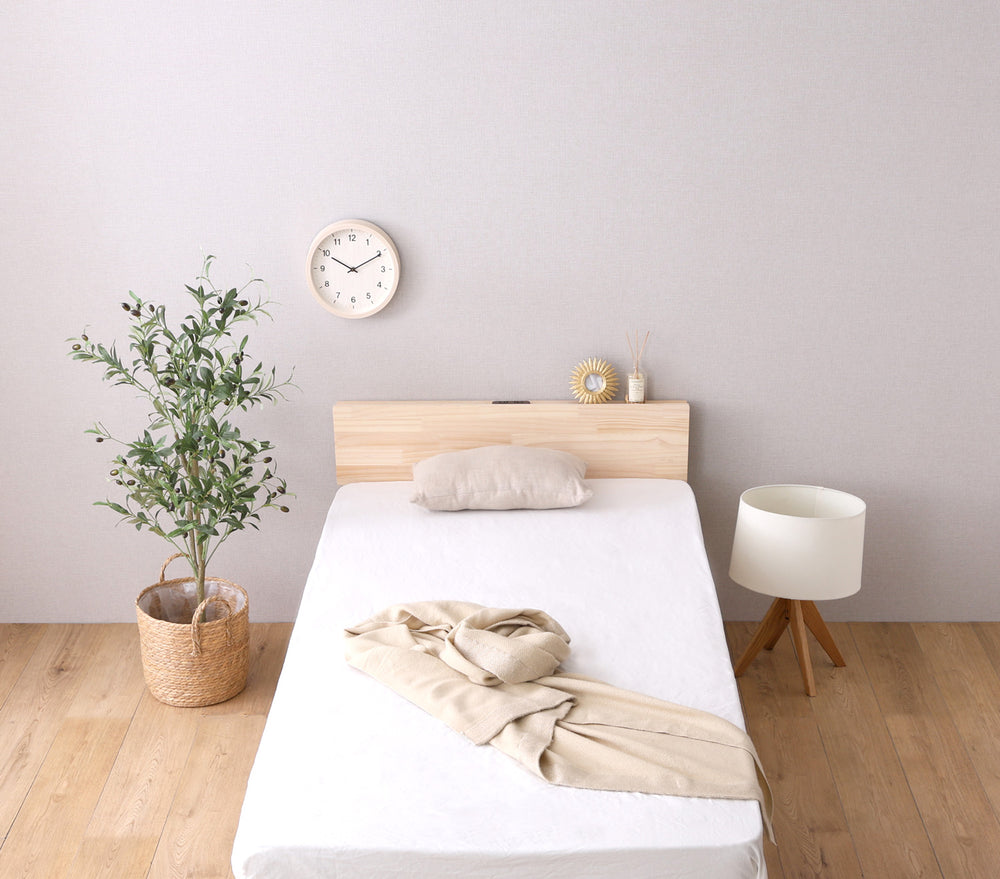 宮単体 高さ2段階調整脚付きすのこベッド パイン材【シングル】