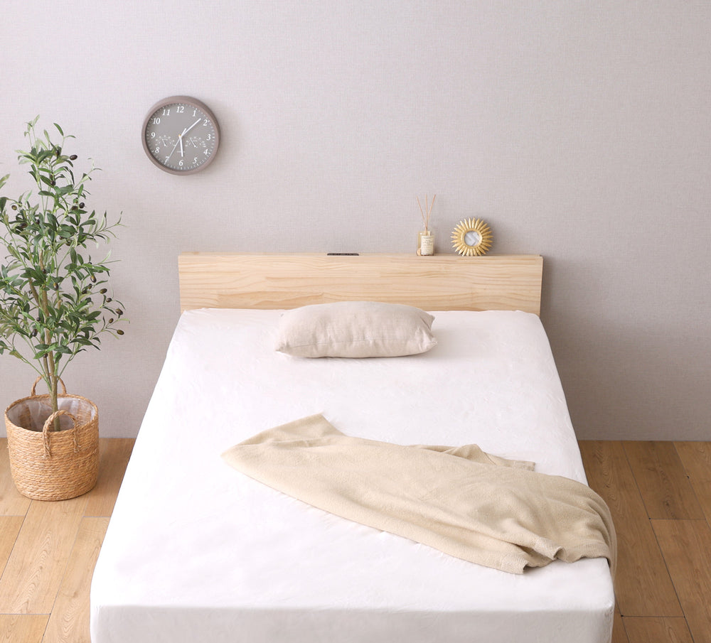 宮単体 高さ2段階調整脚付きすのこベッド パイン材【シングル】