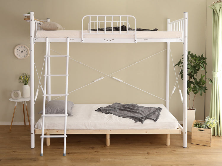 宮棚・2口コンセント付きロフトベッド【シングル】