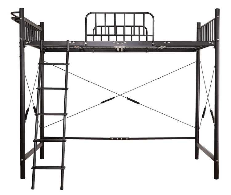 宮棚・2口コンセント付きロフトベッド【シングル】