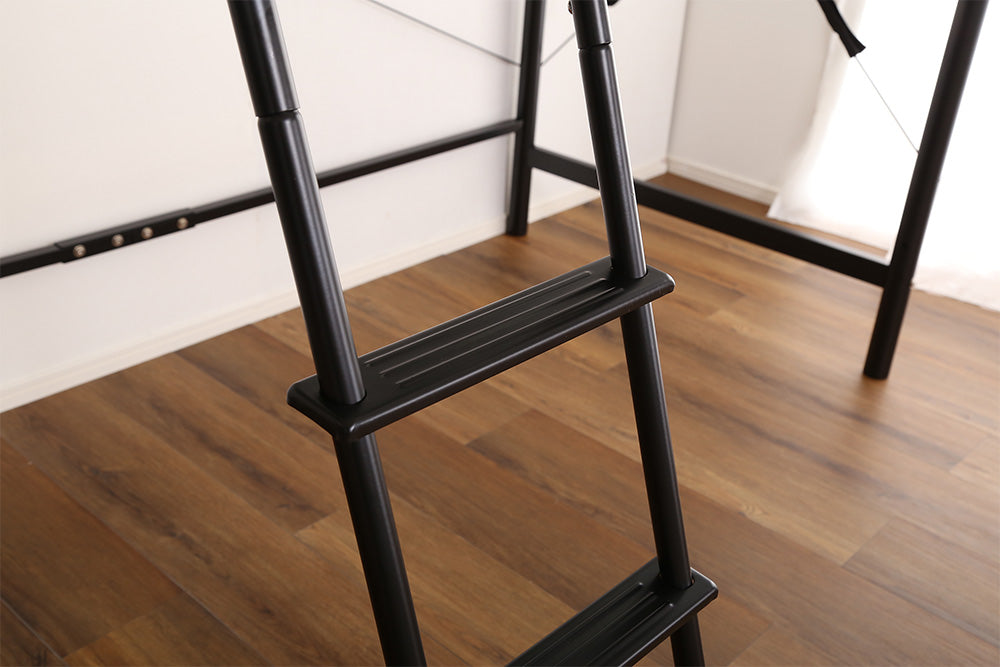 宮棚・2口コンセント付きロフトベッド【シングル】