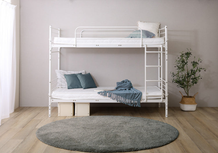 並べて連結も可能　パイプ2段ベッド