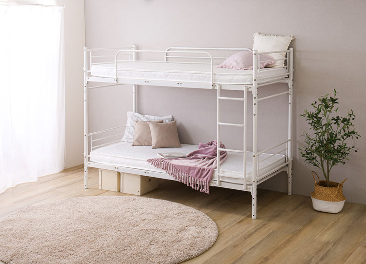 並べて連結も可能　パイプ2段ベッド