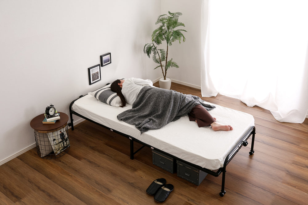 折りたたみパイプすのこベッド【シングル】