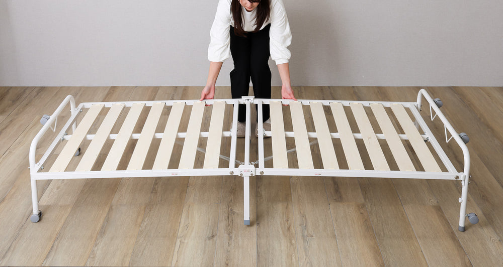 折りたたみパイプすのこベッド【シングル】
