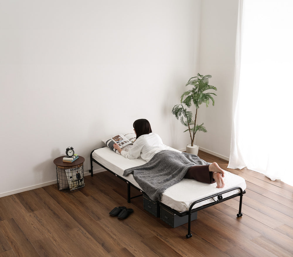 折りたたみパイプすのこベッド【シングル】