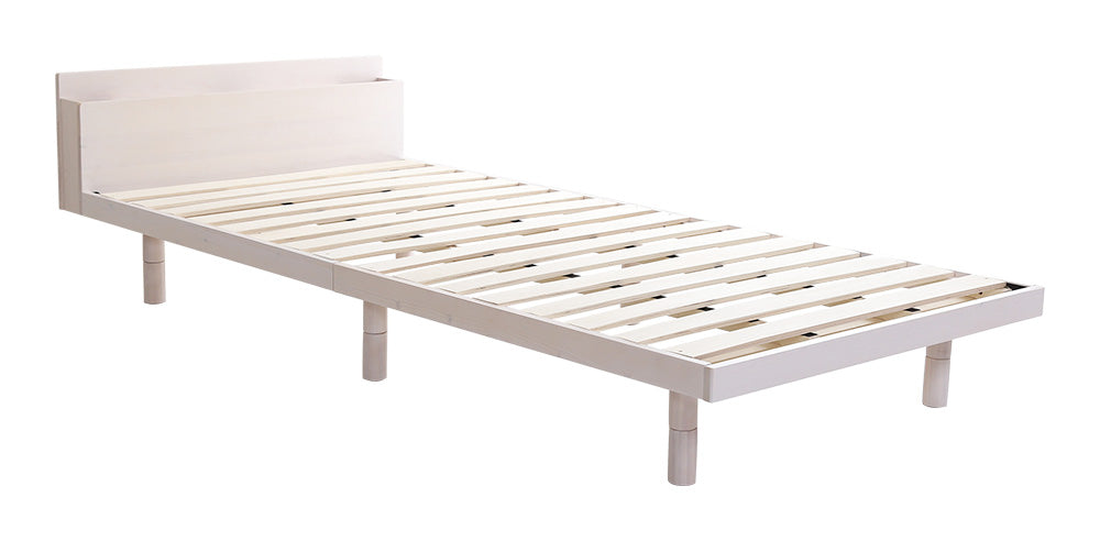 宮セット 高さ3段階調整脚付きすのこベッド パイン材【ダブル】