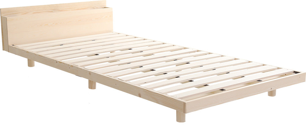 宮セット 高さ3段階調整脚付きすのこベッド パイン材【ダブル】