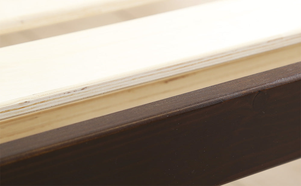 宮セット 高さ3段階調整脚付きすのこベッド パイン材【ダブル】