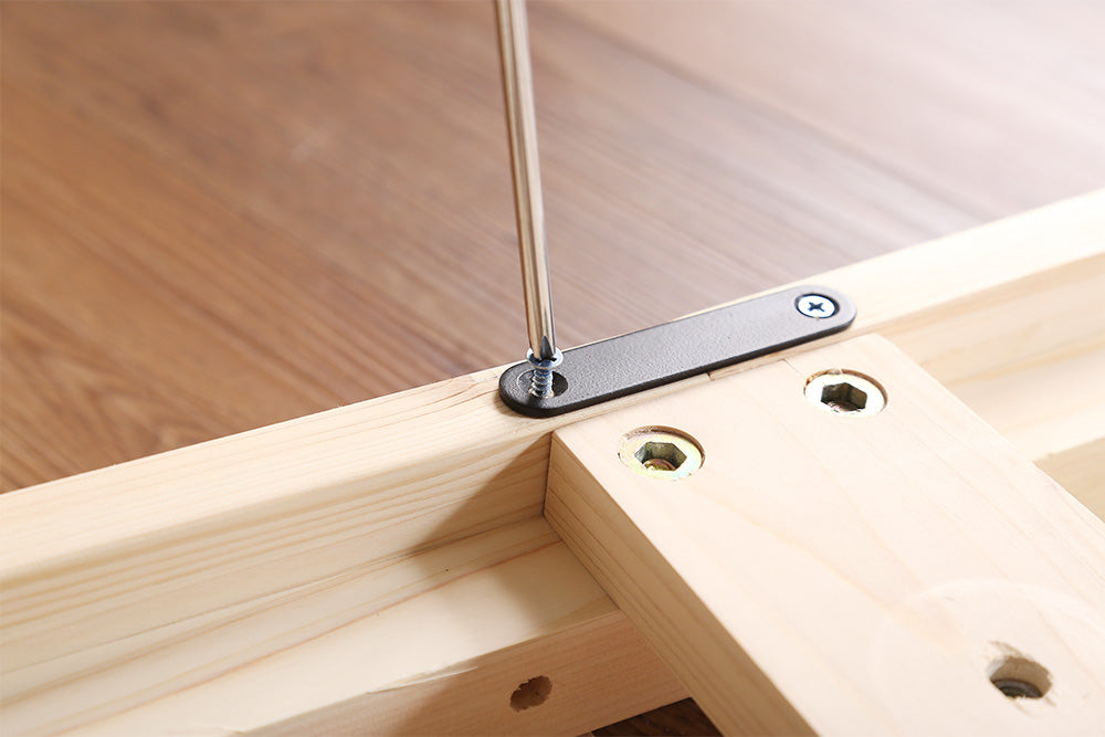 宮セット 高さ3段階調整脚付きすのこベッド パイン材【ダブル】