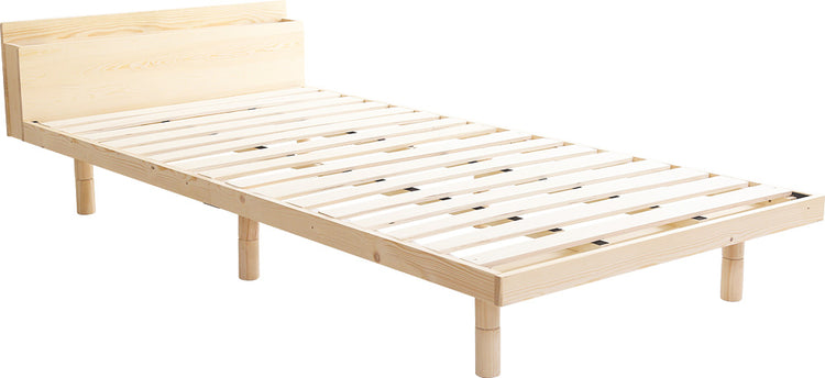 宮セット 高さ3段階調整脚付きすのこベッド パイン材【ダブル】