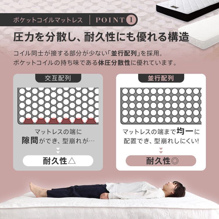 引き出し収納 宮棚 コンセント付きベッド ［NERERU-ST ネレル-ST］