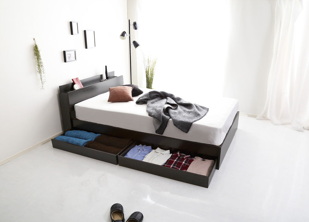 棚・コンセント付きチェストベッド　【シングル】