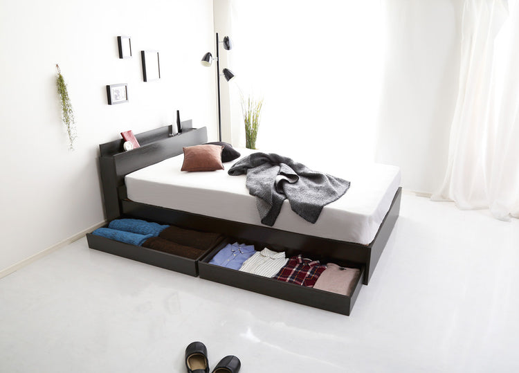 棚・コンセント付きチェストベッド　【シングル】