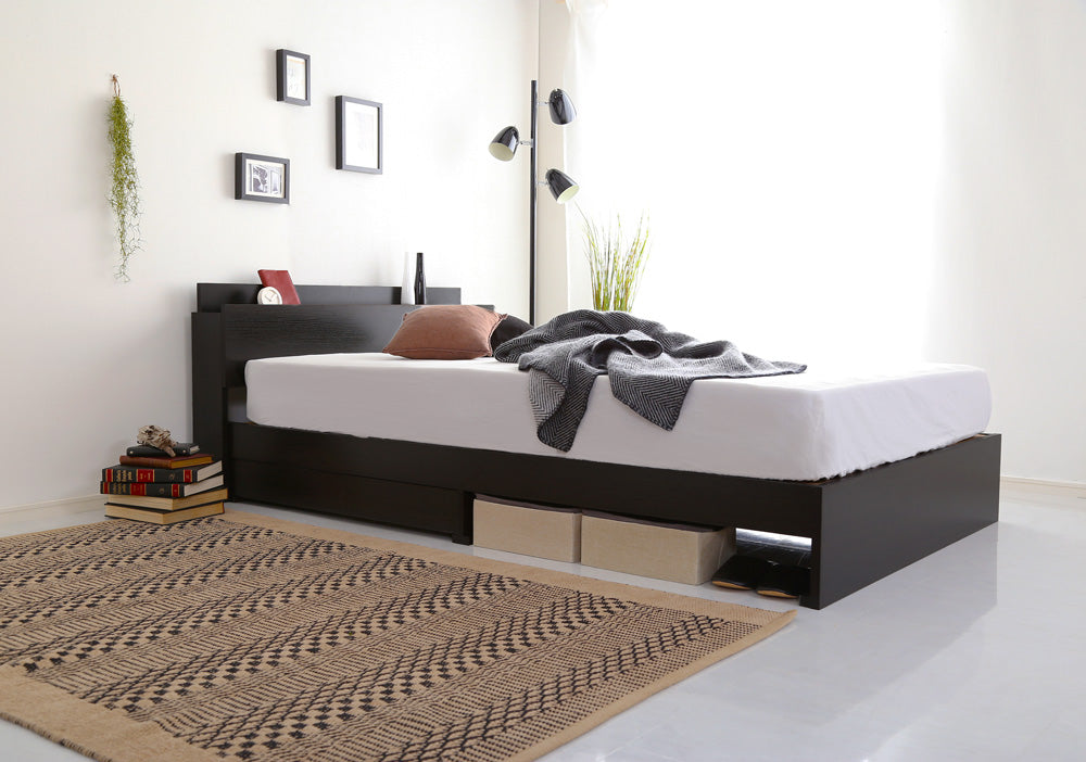 棚・コンセント付きチェストベッド　【シングル】