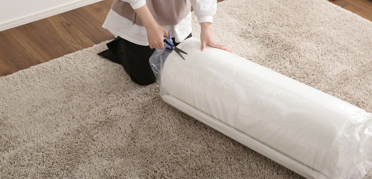 脚付きベッド　ウレタンロールマットレス【ダブル】