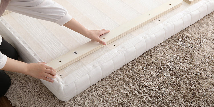 脚付きベッド　ウレタンロールマットレス【ダブル】