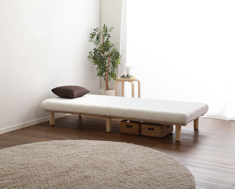 脚付きベッド　ウレタンロールマットレス【ダブル】