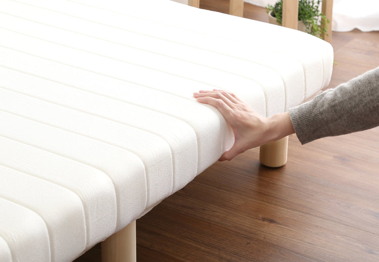 脚付きベッド　ウレタンロールマットレス【ダブル】