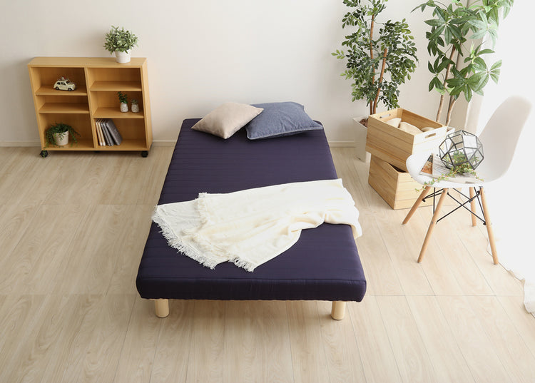 脚付きベッド　ウレタンロールマットレス【ダブル】