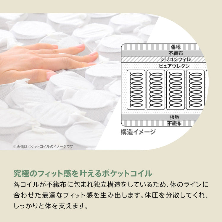 3人掛け カウチソファ ポケットコイル オットマン付き 幅193cm ［Treviso トレヴィーゾ］