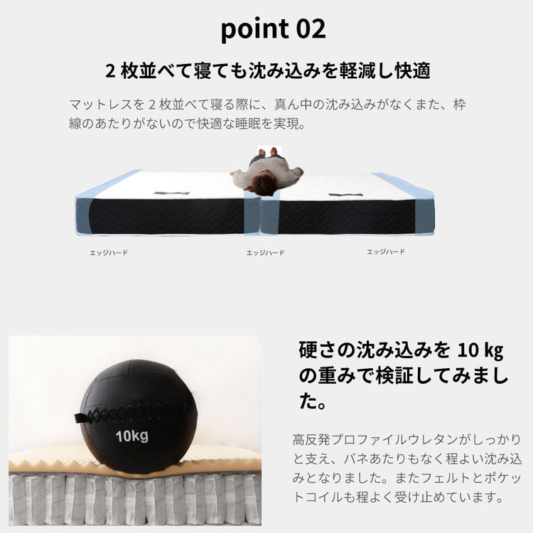 【5月上旬配送】日本製最上位ポケットコイルマットレス